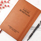 Personalized Officiant Vegan Leather Lined Notebook - 5.8x8.5" Custom Luxury Hard Cover Vegan Leather Note Book for Speech Sermon Toast, Wedding Day Pastor Host Gifts Officiant Gift