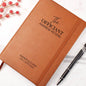 Personalized Officiant Vegan Leather Lined Notebook - 5.8x8.5" Custom Luxury Hard Cover Vegan Leather Note Book for Speech Sermon Toast, Wedding Day Pastor Host Gifts Officiant Gift