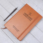 Personalized Officiant Vegan Leather Lined Notebook - 5.8x8.5" Custom Luxury Hard Cover Vegan Leather Note Book for Speech Sermon Toast, Wedding Day Pastor Host Gifts Officiant Gift