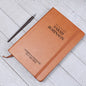 Personalized Officiant Vegan Leather Lined Notebook - 5.8x8.5" Custom Luxury Hard Cover Vegan Leather Note Book for Speech Sermon Toast, Wedding Day Pastor Host Gifts Officiant Gift
