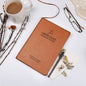 Personalized Officiant Vegan Leather Lined Notebook - 5.8x8.5" Custom Luxury Hard Cover Vegan Leather Note Book for Speech Sermon Toast, Wedding Day Pastor Host Gifts Officiant Gift
