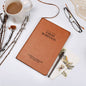 Personalized Officiant Vegan Leather Lined Notebook - 5.8x8.5" Custom Luxury Hard Cover Vegan Leather Note Book for Speech Sermon Toast, Wedding Day Pastor Host Gifts Officiant Gift