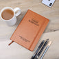 Personalized Officiant Vegan Leather Lined Notebook - 5.8x8.5" Custom Luxury Hard Cover Vegan Leather Note Book for Speech Sermon Toast, Wedding Day Pastor Host Gifts Officiant Gift