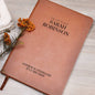 Personalized Officiant Vegan Leather Lined Notebook - 5.8x8.5" Custom Luxury Hard Cover Vegan Leather Note Book for Speech Sermon Toast, Wedding Day Pastor Host Gifts Officiant Gift