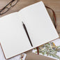 Personalized Officiant Vegan Leather Lined Notebook - 5.8x8.5" Custom Luxury Hard Cover Vegan Leather Note Book for Speech Sermon Toast, Wedding Day Pastor Host Gifts Officiant Gift