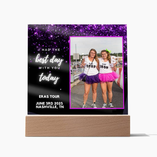 Personalized Taylor Swift ERAS TOUR Gift | Concert Tour Memory Photo, Had The Best Day With You , They Will Hold On To You, Concert City Date & Picture