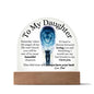 To My Daughter - Old Lion Acrylic Plaque