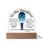 To My Daughter - Old Lion Acrylic Plaque