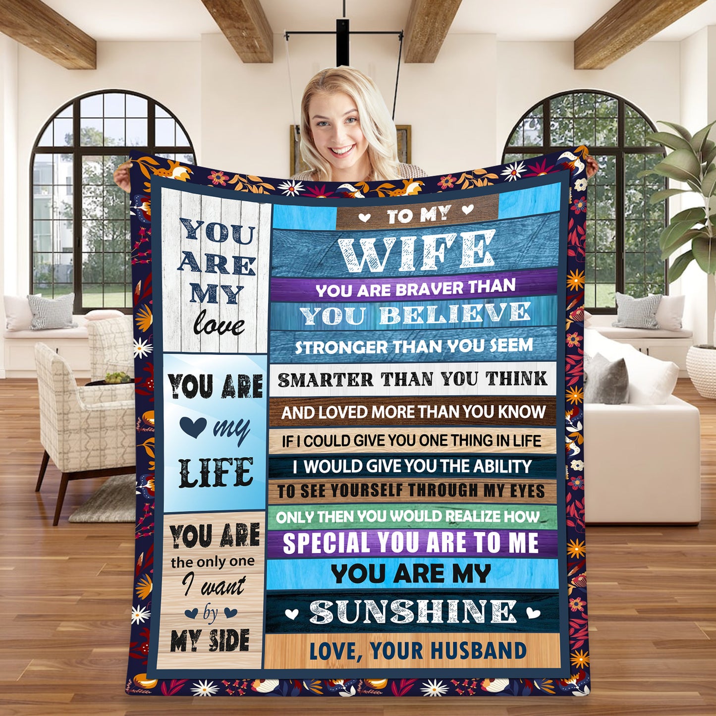 To My Wife Luxury Fleece Blanket - FREE SHIPPING