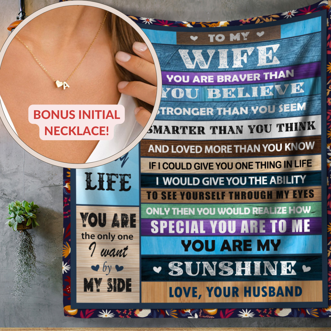 To My Wife Luxury Fleece Blanket - FREE SHIPPING