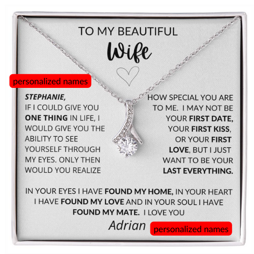 TO MY BEAUTIFUL WIFE | PERSONALIZED