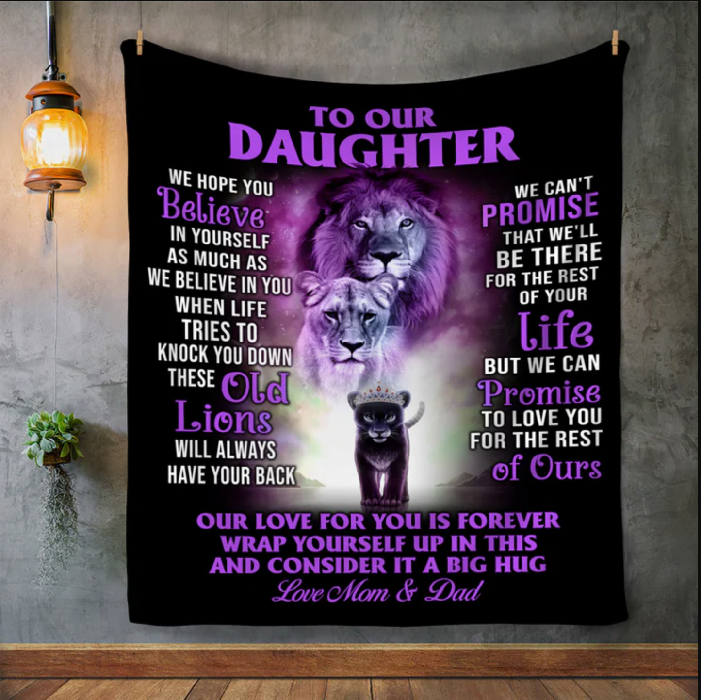 To Our Daughter | We will always love and support you | Birthday Graduation Gift for Daughter