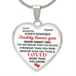 Personalized To My Daughter Heart Pendant | Daddy Loves YOU