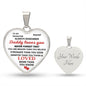 Personalized To My Daughter Heart Pendant | Daddy Loves YOU