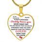 Personalized To My Daughter Heart Pendant | Daddy Loves YOU