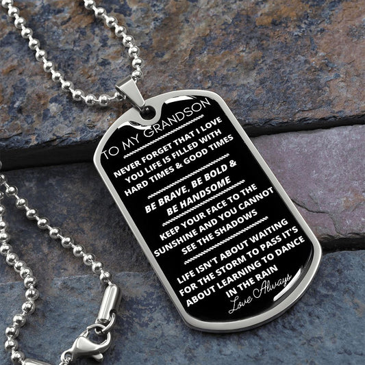 To My Grandson | Dog Tag