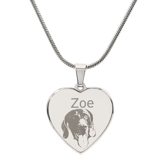 Custom Pet Portrait Necklace! Perfect Gift for Cat or Dog Lovers! Personalized with their name!