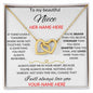 To my beautiful Niece | Double Personalization Hearts