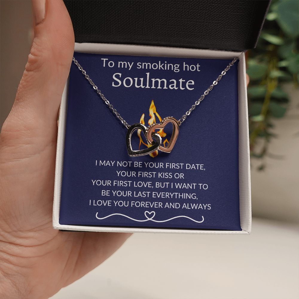 [ALMOST SOLD OUT] To My Smoking Hot Soulmate | Interlocking Hearts Necklace