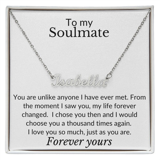 TO MY SOULMATE CUSTOM PERSONALIZED NAME NECKLACE