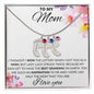 To My Mom - Grandmother and Grandchildren Personalized Birthstone Feet Necklace