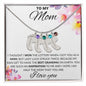 To My Mom - Grandmother and Grandchildren Personalized Birthstone Feet Necklace