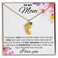To My Mom - Grandmother and Grandchildren Personalized Birthstone Feet Necklace