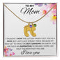 To My Mom - Grandmother and Grandchildren Personalized Birthstone Feet Necklace