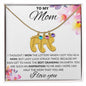 To My Mom - Grandmother and Grandchildren Personalized Birthstone Feet Necklace