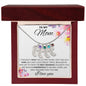 To My Mom - Grandmother and Grandchildren Personalized Birthstone Feet Necklace