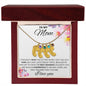 To My Mom - Grandmother and Grandchildren Personalized Birthstone Feet Necklace