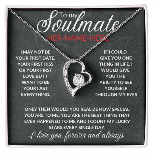 To my Soulmate | Forever Love Necklace Valentines Gift for her
