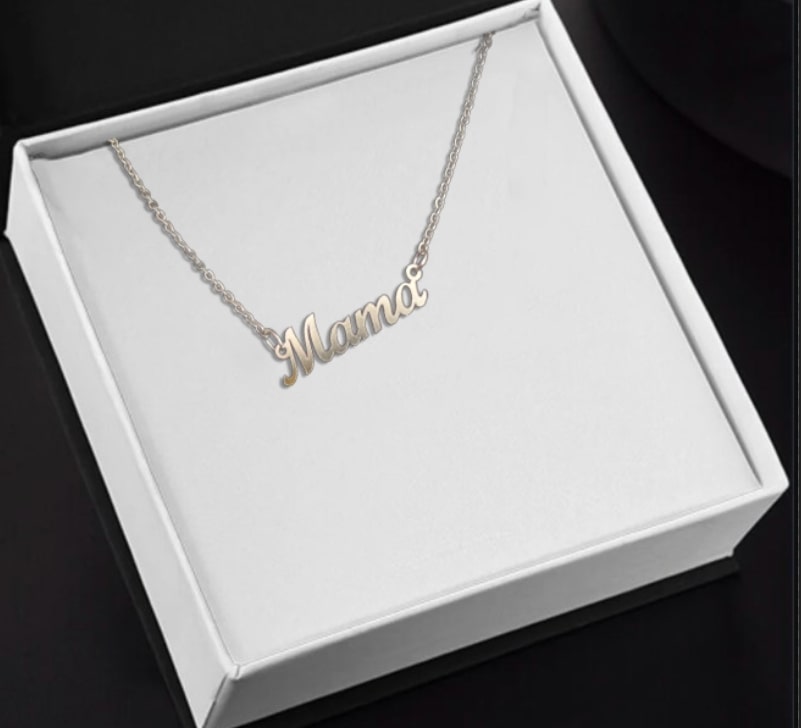 "MAMA" Script Name Necklace Gift For Mother's Day, Birthday, Christmas