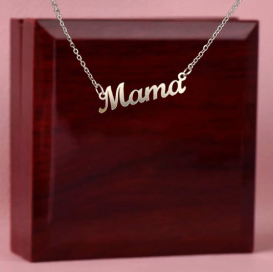 "MAMA" Script Name Necklace Gift For Mother's Day, Birthday, Christmas