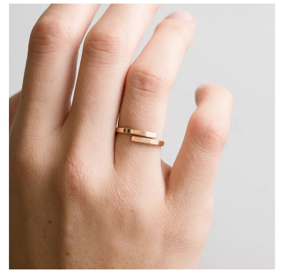 Custom Minimalist Letter Ring