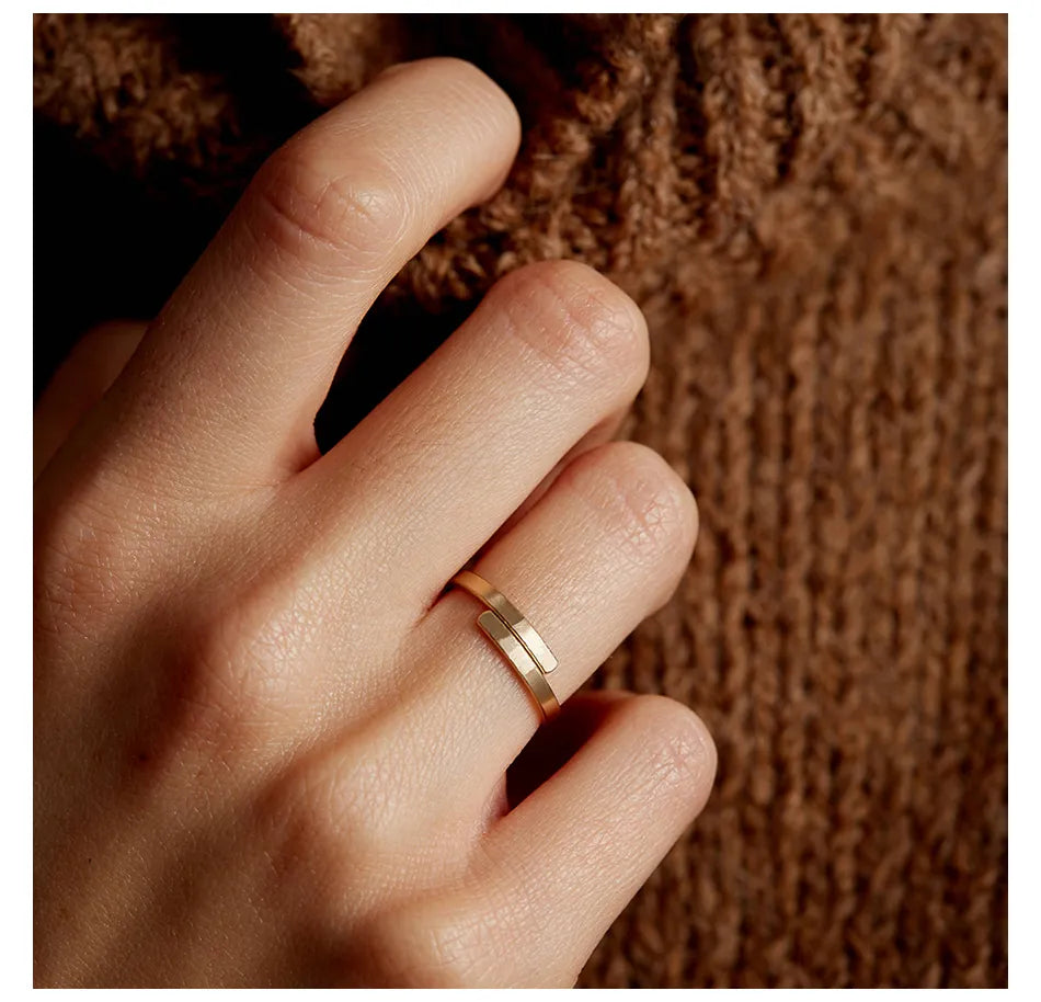 Custom Minimalist Letter Ring