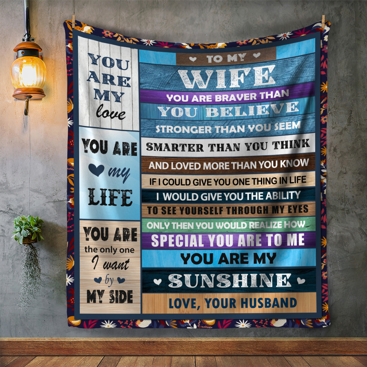 To My Wife Luxury Fleece Blanket 2023