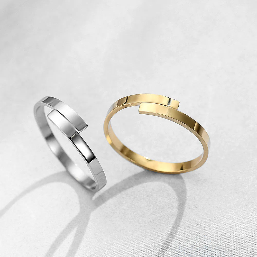 Custom Minimalist Letter Ring