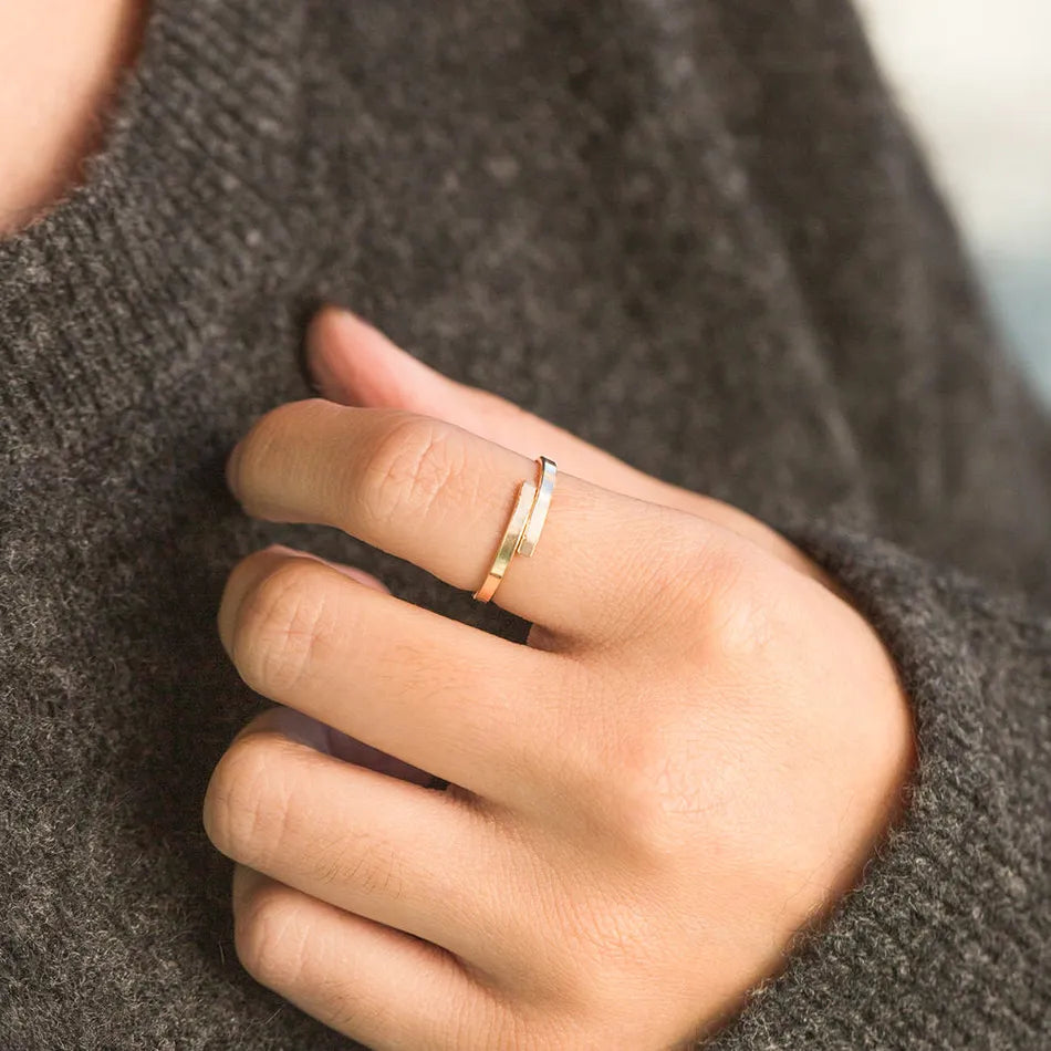 Custom Minimalist Letter Ring