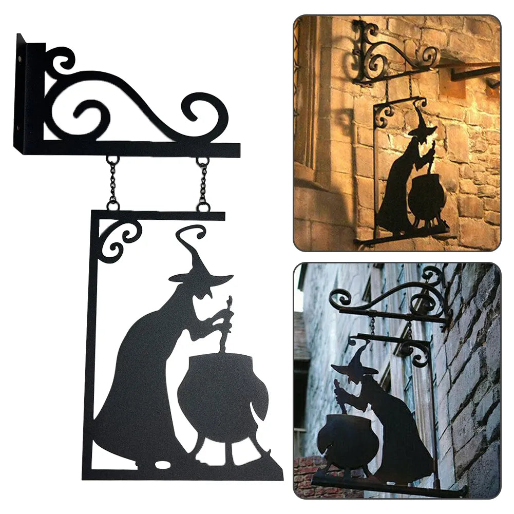 Hanging Metal Vintage Witch