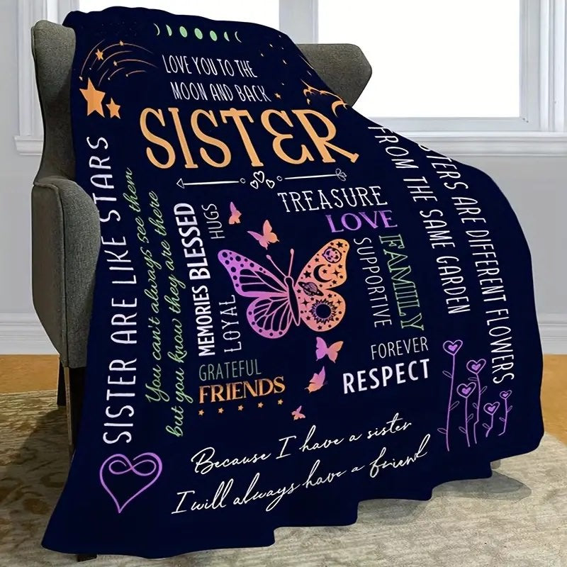 To My Sister - Love You To the Moon & Back - FREE SHIPPING QUEEN SIZE
