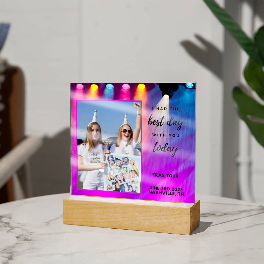 Personalized Taylor Swift ERAS TOUR Gift | Concert Tour Memory Photo, Hold On To The Memories,Best Day With You, They Will Hold On To You, Concert City Date & Picture