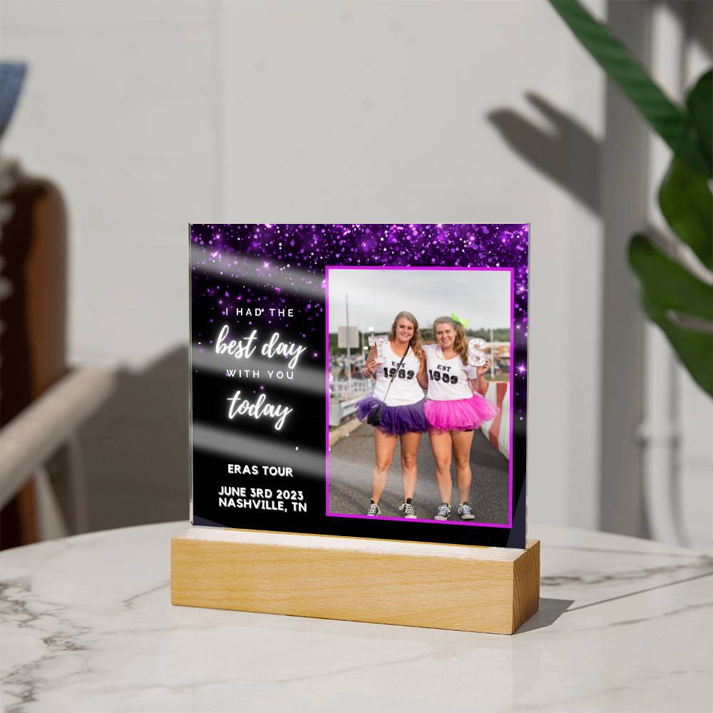 Personalized Taylor Swift ERAS TOUR Gift | Concert Tour Memory Photo, Had The Best Day With You , They Will Hold On To You, Concert City Date & Picture