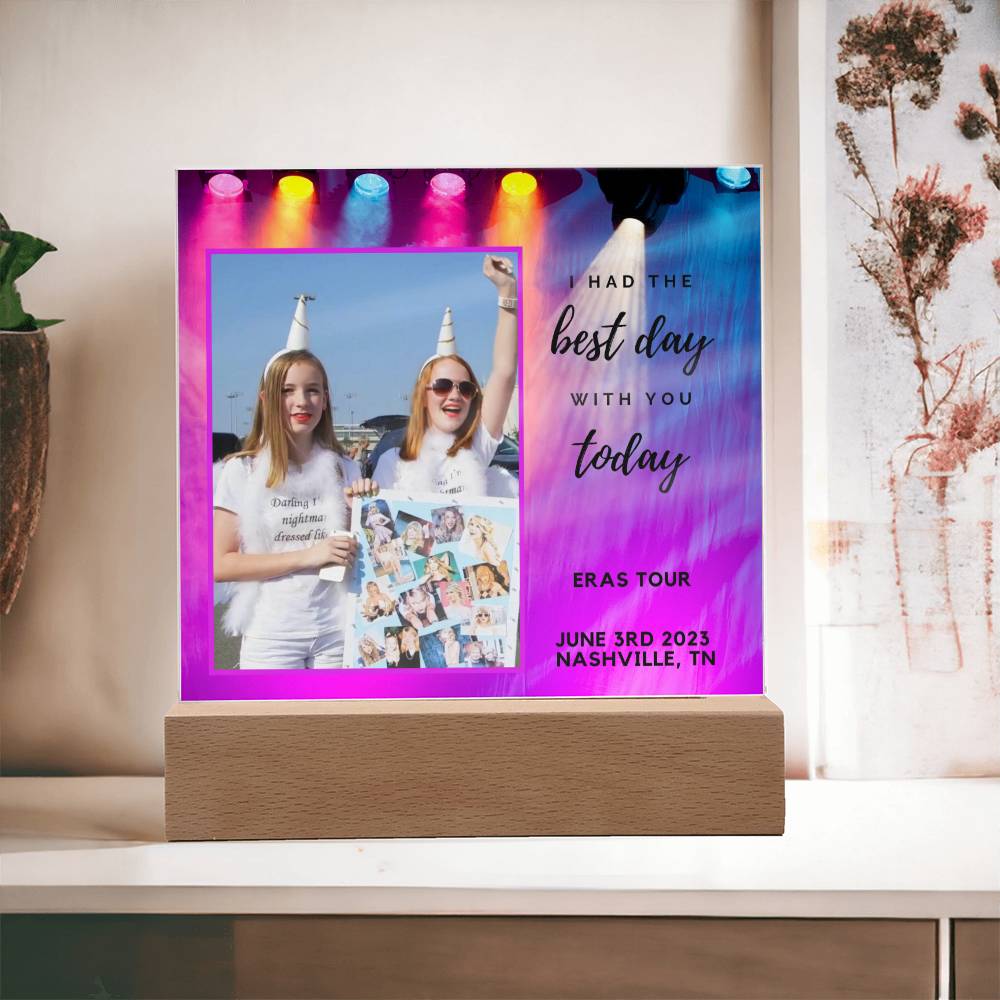 Personalized Taylor Swift ERAS TOUR Gift | Concert Tour Memory Photo, Hold On To The Memories,Best Day With You, They Will Hold On To You, Concert City Date & Picture