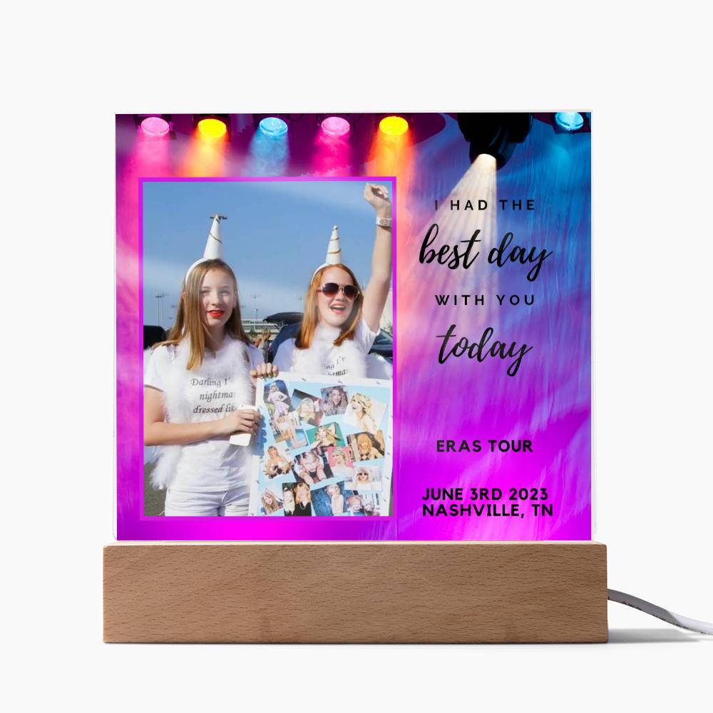 Personalized Taylor Swift ERAS TOUR Gift | Concert Tour Memory Photo, Hold On To The Memories,Best Day With You, They Will Hold On To You, Concert City Date & Picture