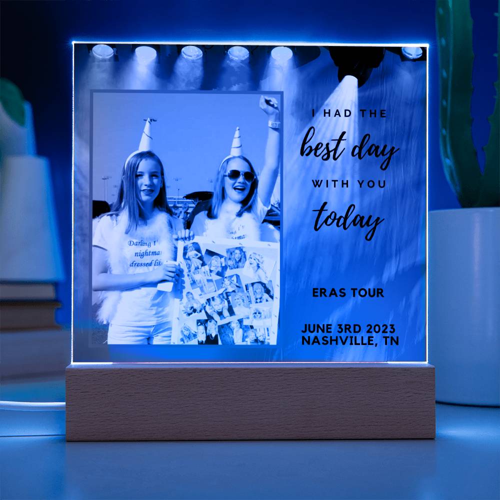 Personalized Taylor Swift ERAS TOUR Gift | Concert Tour Memory Photo, Hold On To The Memories,Best Day With You, They Will Hold On To You, Concert City Date & Picture