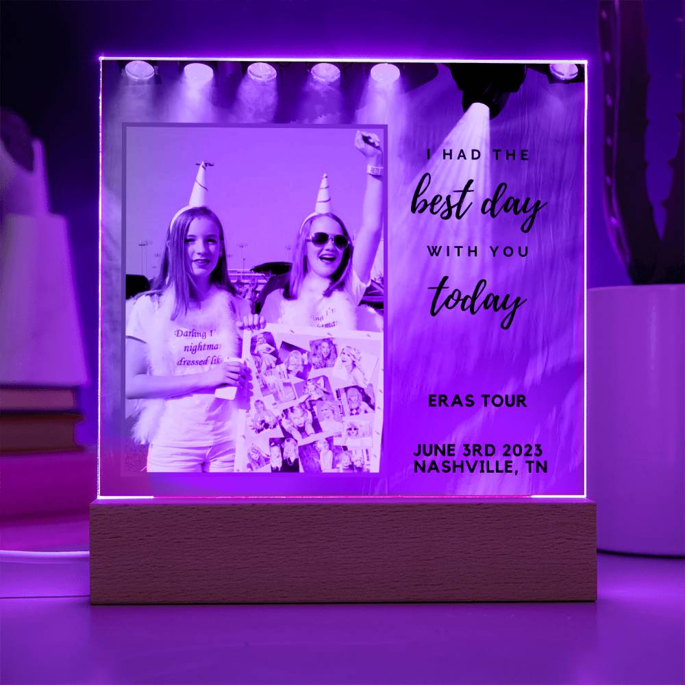 Personalized Taylor Swift ERAS TOUR Gift | Concert Tour Memory Photo, Hold On To The Memories,Best Day With You, They Will Hold On To You, Concert City Date & Picture