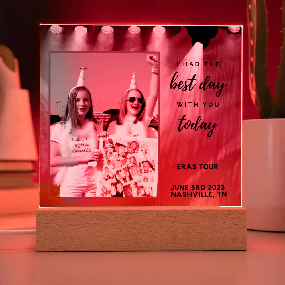 Personalized Taylor Swift ERAS TOUR Gift | Concert Tour Memory Photo, Hold On To The Memories,Best Day With You, They Will Hold On To You, Concert City Date & Picture