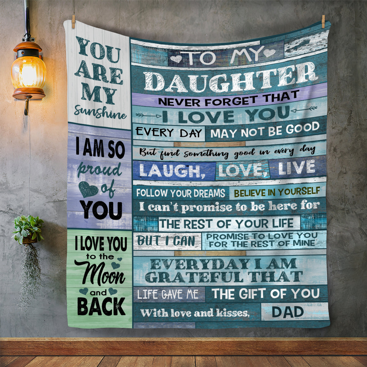 To My Daughter | You Are My Life- Love Dad - FREE Shipping USA + CANADA