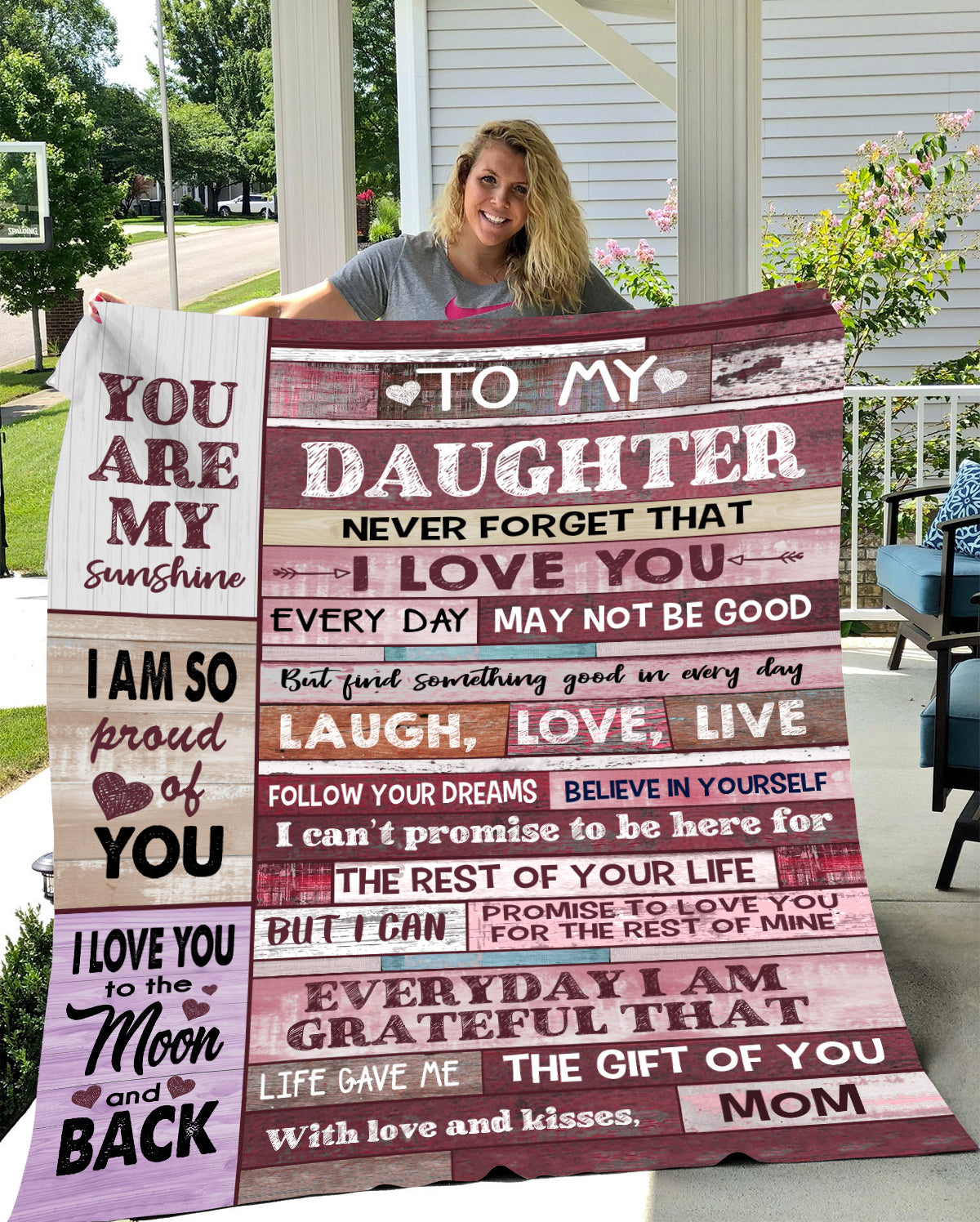 To My Daughter Luxury Fleece Love Mom - Free Shipping!